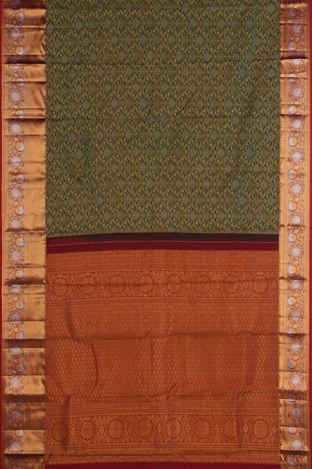 Image of Kanchipattu Green Brocade Saree